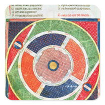 Fol.38v The Movements of the Sun Square Sticker
