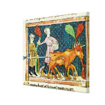 Fol.59r octobre : Labourage Impression Sur Toile
