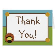 Folded Thank You Card Jungle Tales Safari
