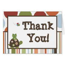 Folded Thank You Card Laguna Beach Turtle Frog