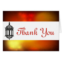Folded Thank You Card Moroccan Lantern