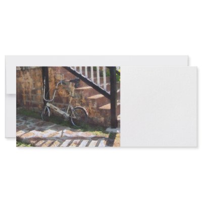 Folding Bicycle Antigua Customized Rack Card by SusanSavad