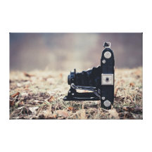 Folding camera gallery wrap canvas