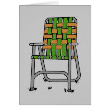 Folding Lawn Chair Greeting Cards