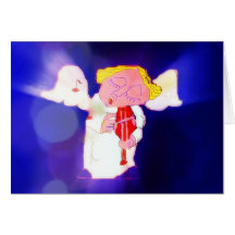 Folding map `` Singing Angel´´ Grußkarte