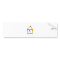 folding ruler, house shape and key bumper stickers