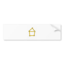 folding ruler - house shape bumper sticker