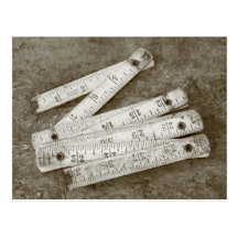 Folding ruler post card