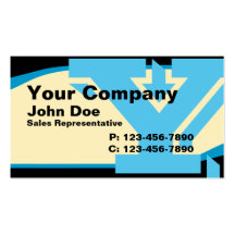 Folio Business Card/ Blue Stripe