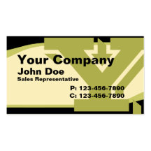 Folio Business Card/ Green Stripe