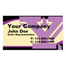 Folio Business Card/ Purple Stripe