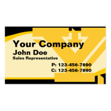 Folio Business Card/ Yellow Stripe
