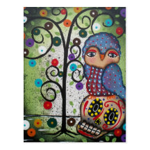 FOLK ART All In The Imagination BY LORI postcard