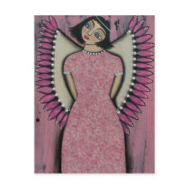 FOLK ART Angel Mist BY LORI EVERETT postcard