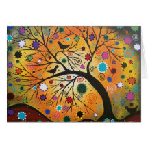 FOLK ART Bending Branches BY Lori greeting card
