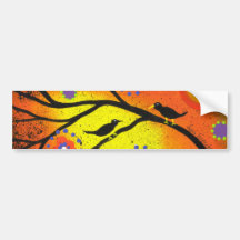 FOLK ART BY LORI EVERETT Family Tree Bumper Sticker