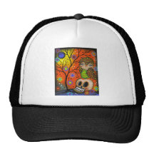 Folk Art Day Of The Dead By Lori Everett Trucker Hats