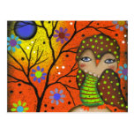Folk Art Day Of The Dead By Lori Everett Post Card