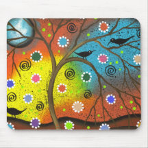 Folk Art Falling For You By Lori Everett Mousepads