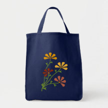 Folk Art Flowers Tote Bag