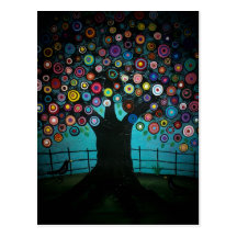 FOLK ART Imagination BY LORI EVERETT postcard