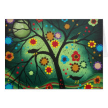 FOLK ART Never Alone BY LORI EVERETT greeting card