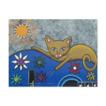 FOLK ART Play It Again BY LORI EVERETT postcard