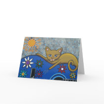 Folk Art Play It Again By Lori Greeting Card