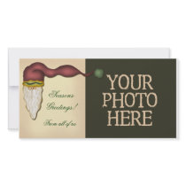 Folk Art Santa Photo Card Template