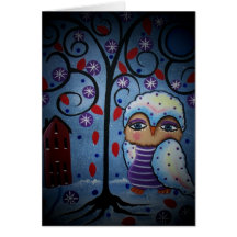 FOLK ART Snow Flake BY LORI EVERETT greeting cards