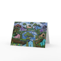 FOLK ART Spirit Of The Heart BY LORI greeting card