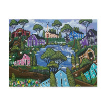 FOLK ART Spirits Of The Heart BY LORI postcard