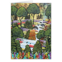 FOLK ART Surrounded By Love BY LORI greeting card