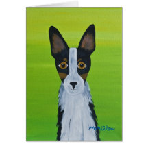 folk dog #165 greeting card