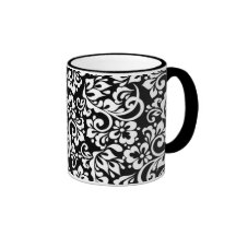 folk pattern coffee mug