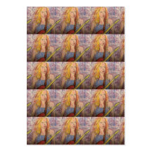 folk rock girl reflections business card templates