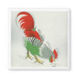 Folk Rooster #2 Refrigerator Magnets