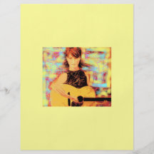 folk singer girl concert flyer