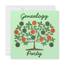 Folkart Family Tree Genealogy Meetings Invitations