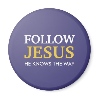 Follow Jesus - He knows the way Magnet by whitedotshirt