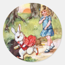 Follow me - I'll take you to Wonderland! Round Stickers
