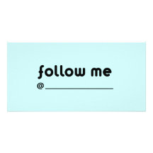 follow me @ photo card