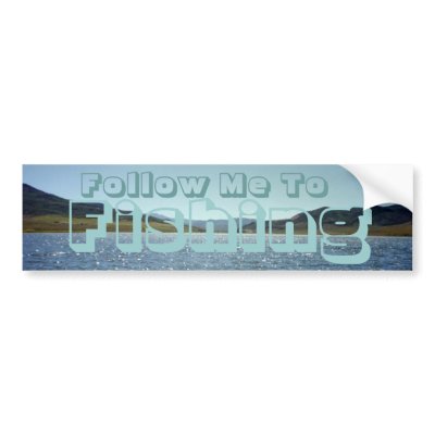 Follow Me To Fishing Bumper Sticker by FishBum
