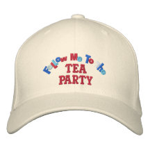 Follow Me to the Tea Party Embroidered Hat