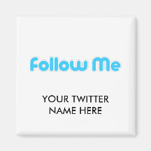 follow me (twitter) fridge magnet