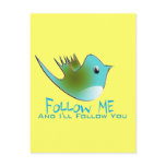 Follow ME Twitter  Gifts and Swirls T-shirts Post Cards