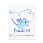 Follow ME Twitter  Gifts and Swirls T-shirts Postcard