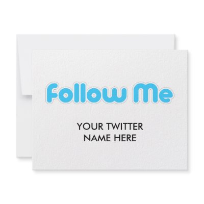 follow me (twitter) personalized invites by TheCrewDesigns