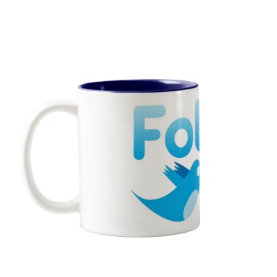Follow Me Twitter Mr Funny Parody Mug by BoogieMonst