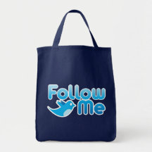 Follow Me Twitter Mr Funny Parody Tote Bags